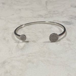 Stella & Dot Silver Pavè Disc Cuff